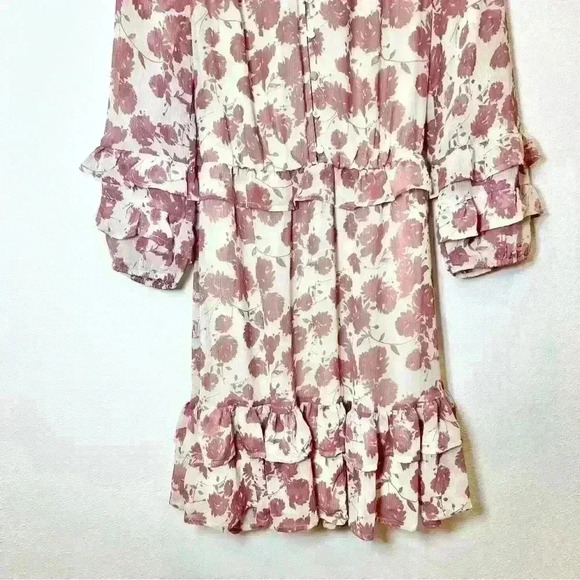 Simply Vera Vera Wang Ruffled Chiffon Drop-Waist Dress Size XS - Picture 8 of 14